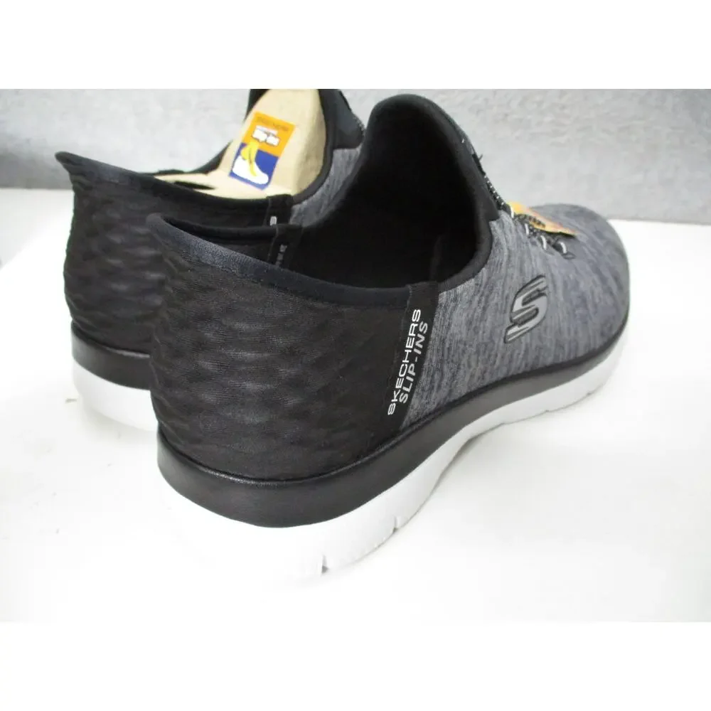 Skechers Slip-ins Summits Bungee Shoes Dazzling Haze Black White Womens Sz 8